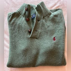 Polo Ralph Lauren Three Button Mock Neck Sweater